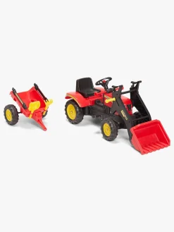 Alex's Garage Pedaltraktor med Skovl, Rød