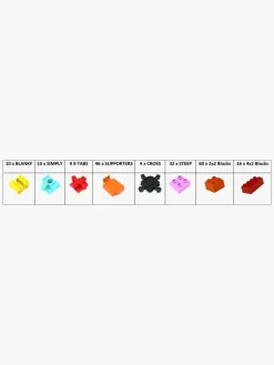 Alpha BoosterZ Track Connectors All In One Block Box Premium Byggesæt 187 Dele
