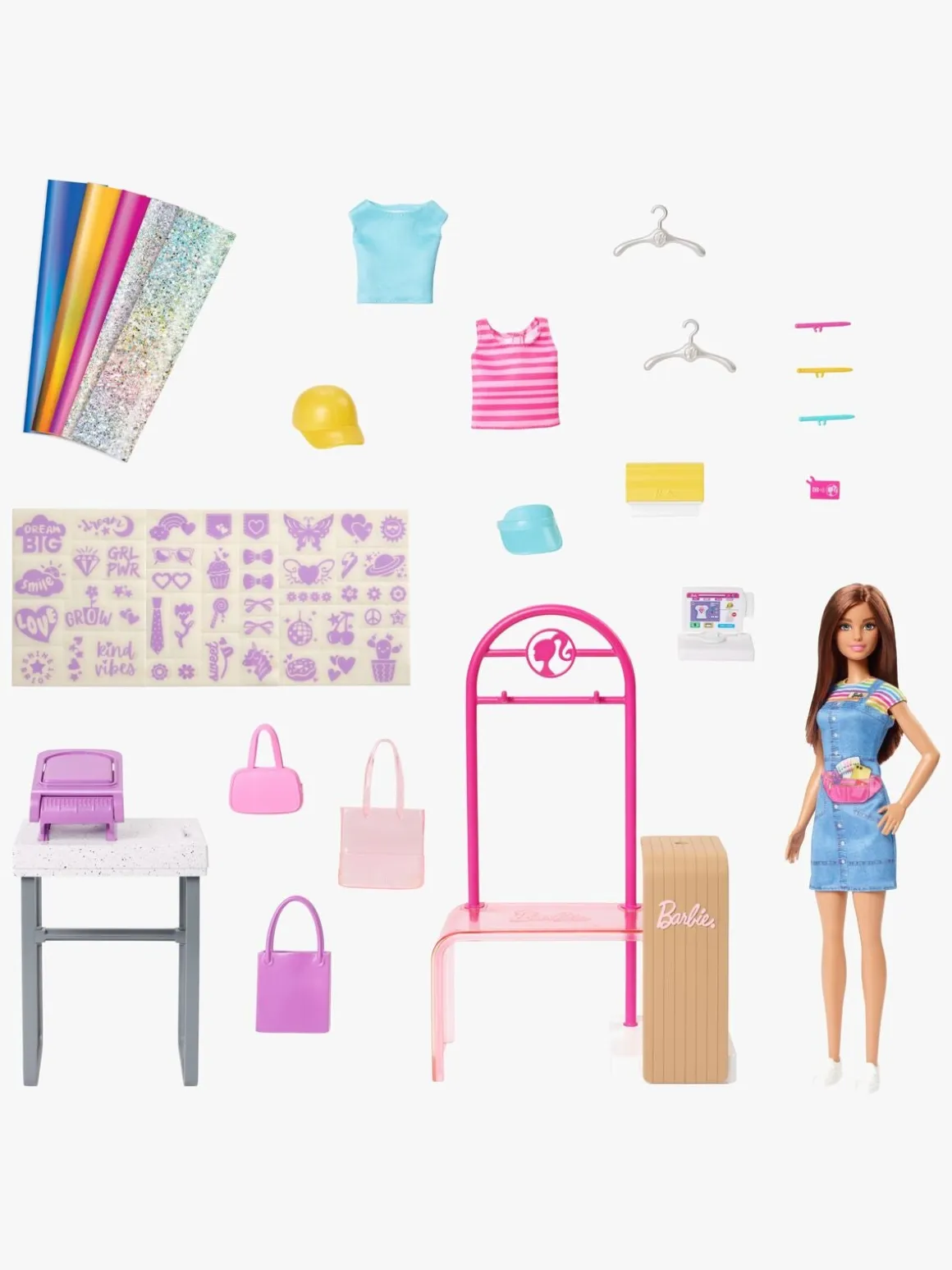 Barbie Legesæt med Dukke Make & Sell Boutique