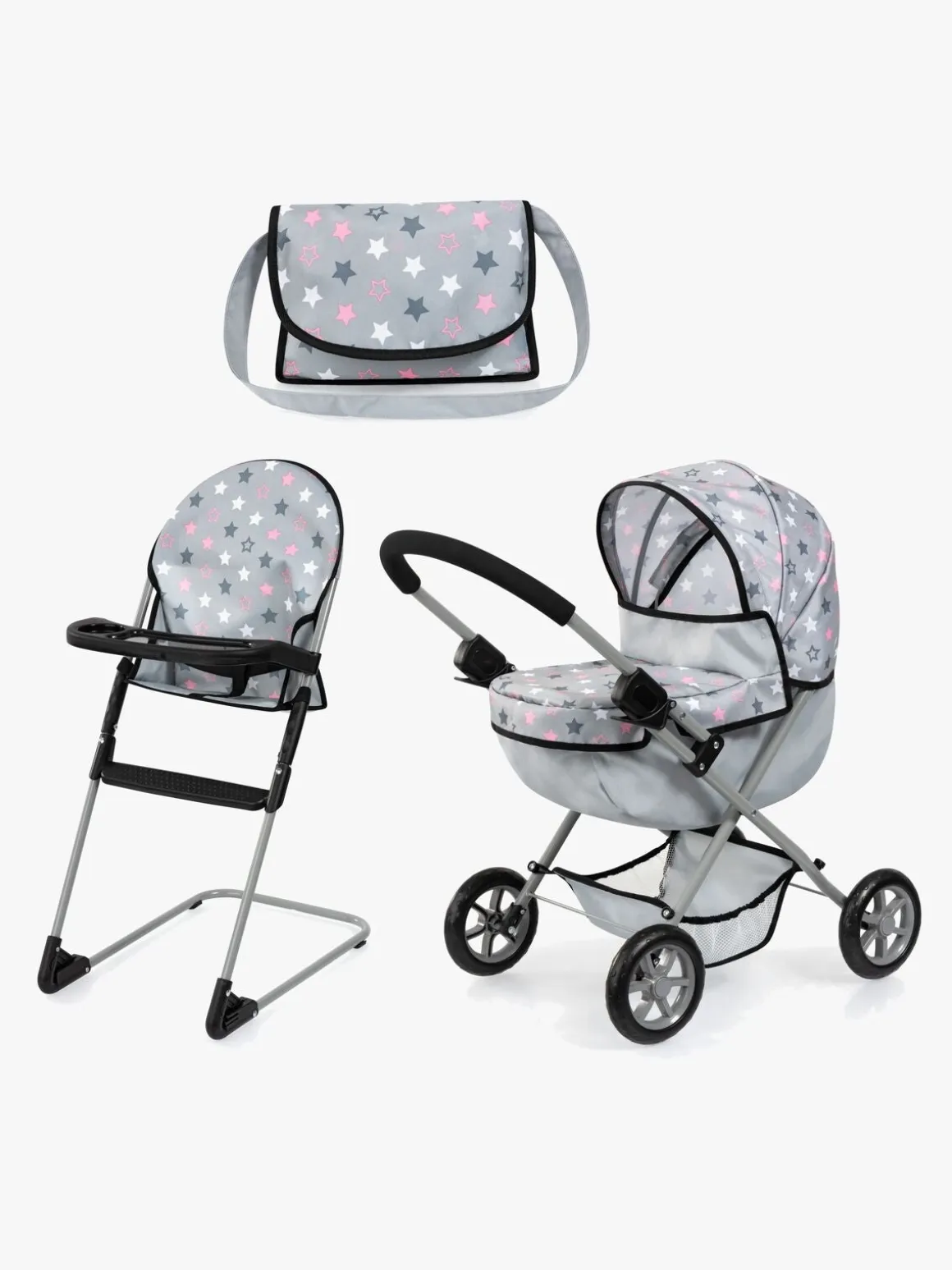 Bayer Design Dukkevogn Cosy Sæt, Grey