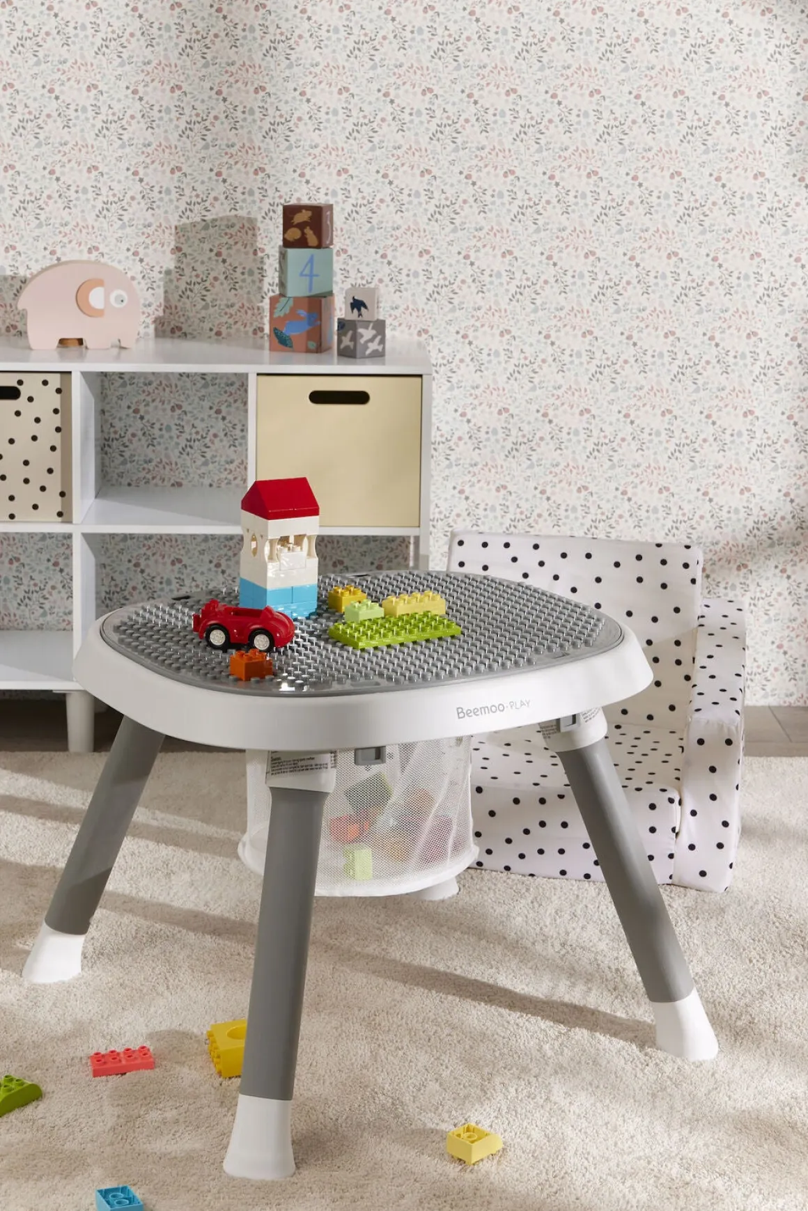 Beemoo PLAY Explore 3-in-1 Aktivitetscenter, Stone Grey
