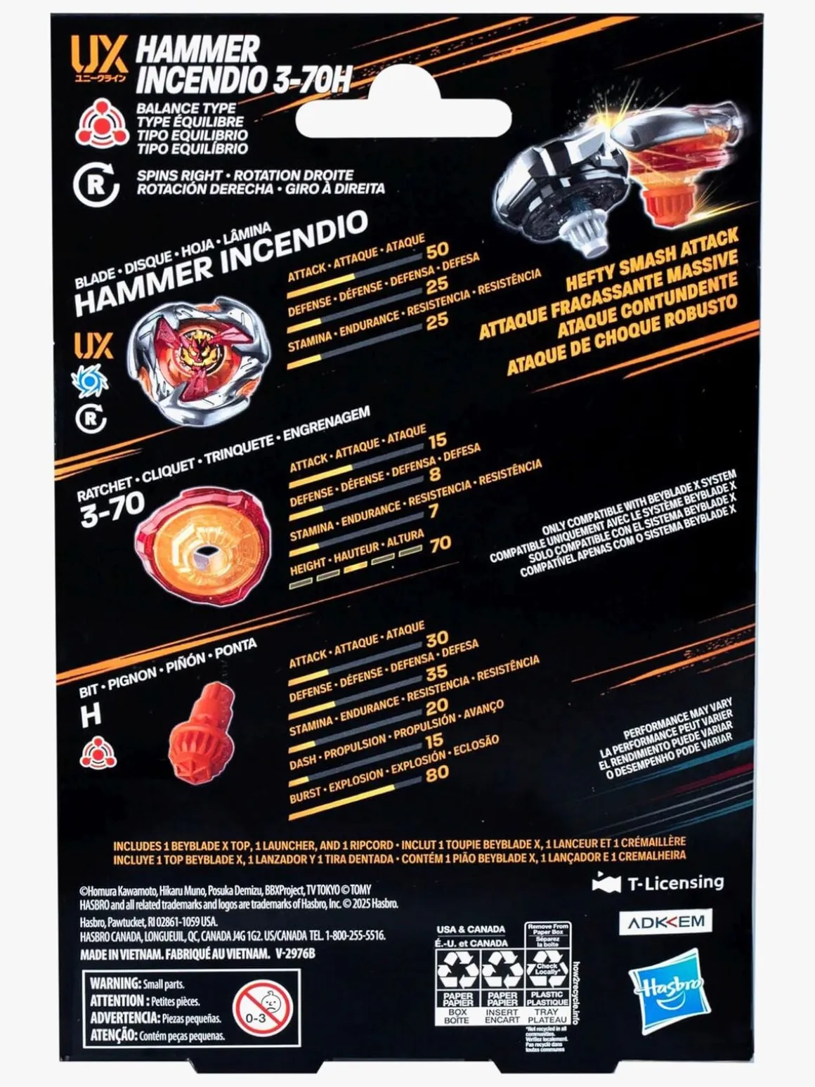 Beyblade Hammer Incendio Spinner