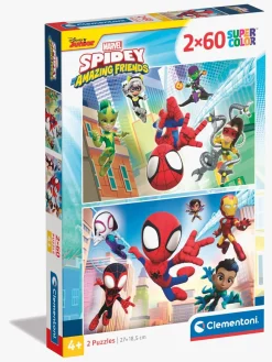 Clementoni Spidey And His Amazing Friends Puslespil 2x60 Brikker