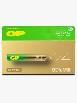 GP Ultra Alkaline G-TECH AAA/LR03 Batterier Svanemærket 24-Pak