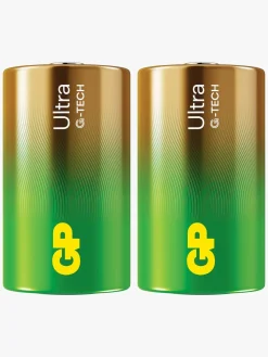 GP Ultra Alkaline G-TECH D/LR20 Batterier Svanemærket 2-Pak