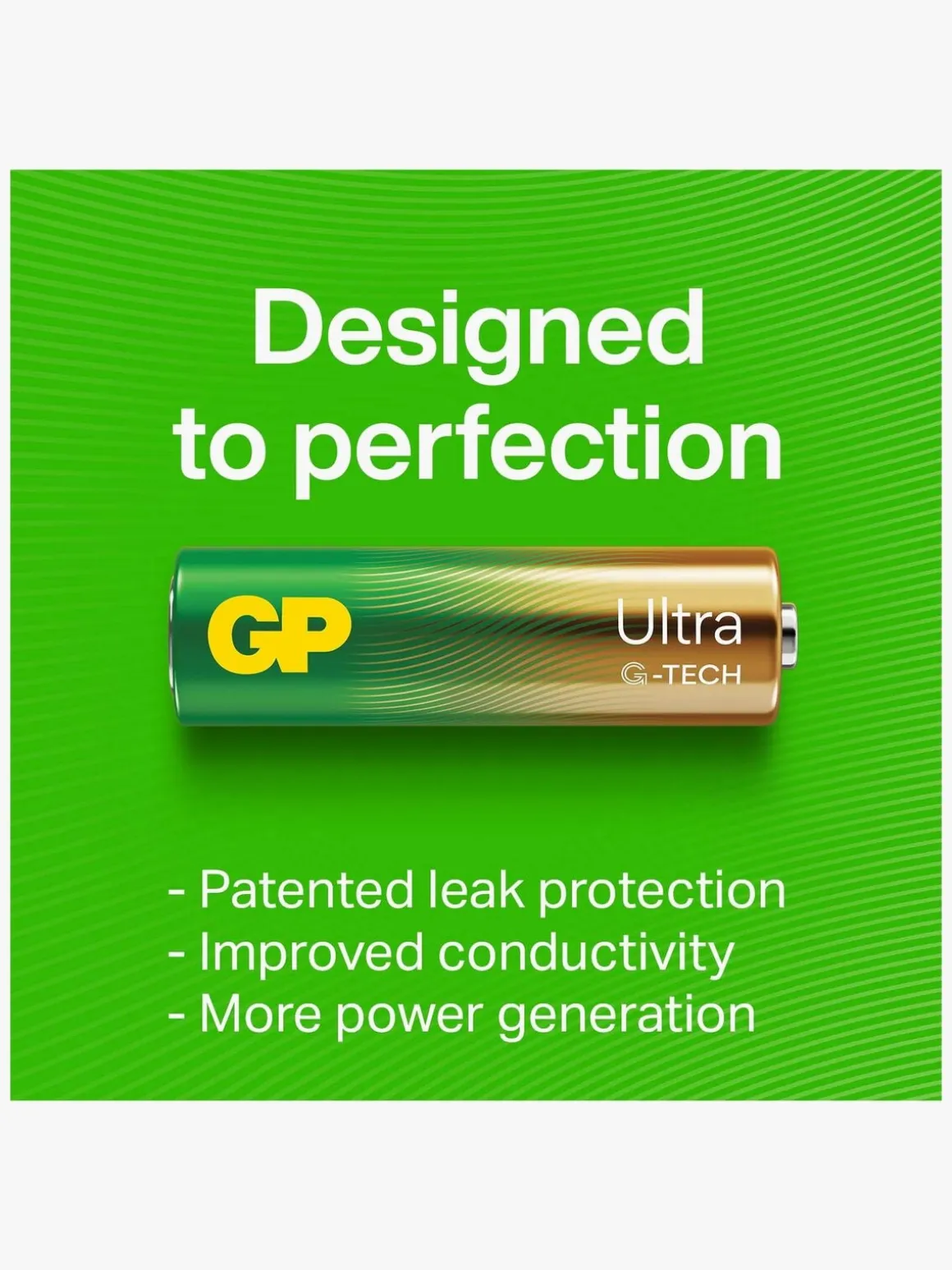 GP Ultra Alkaline G-TECH D/LR20 Batterier Svanemærket 2-Pak
