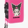 Hello Kitty Kuromi Penalhus med 3 Rum, Lyserød/sort