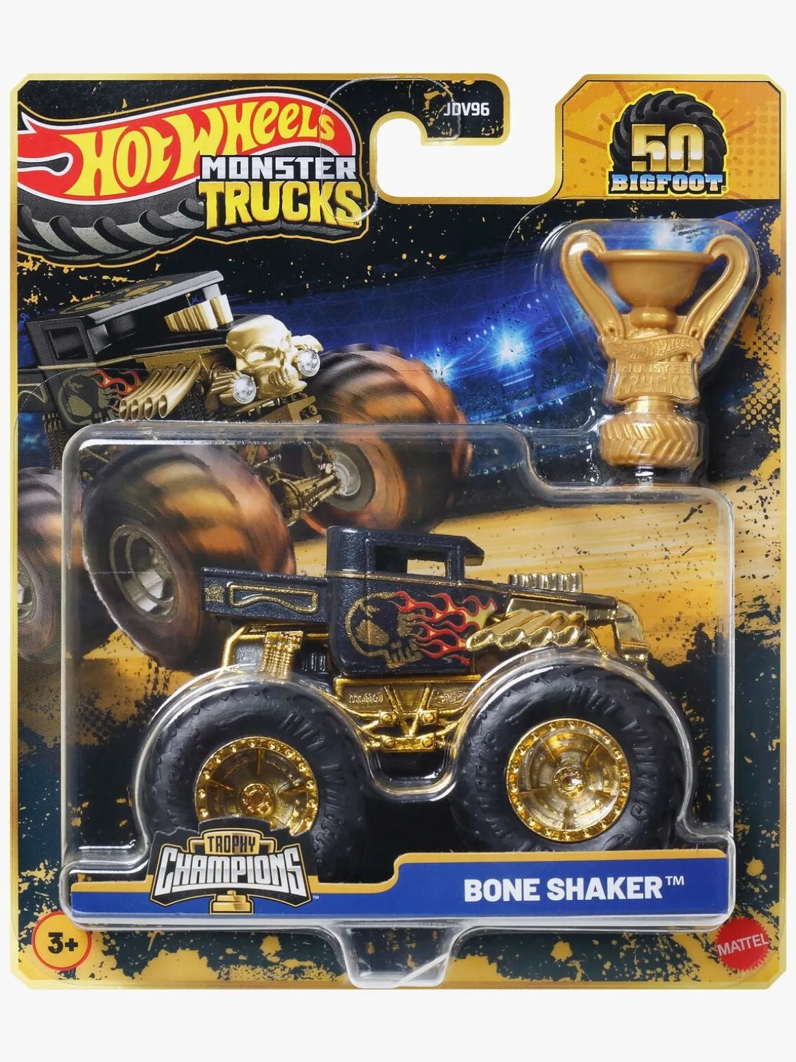 Hot Wheels Monstertrucks Bigfoot Trophy Champions Bil Blandet Udvalg