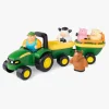 John Deere Dyr Lyde Traktor med Bondegårdsdyr