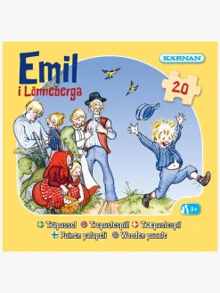 Kärnan Emil fra Lønneberg Puslespil I Træ 20 Brikker
