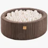 Meowbaby Rund Boldbassin Kraftig Fløjl 30x90, Brun