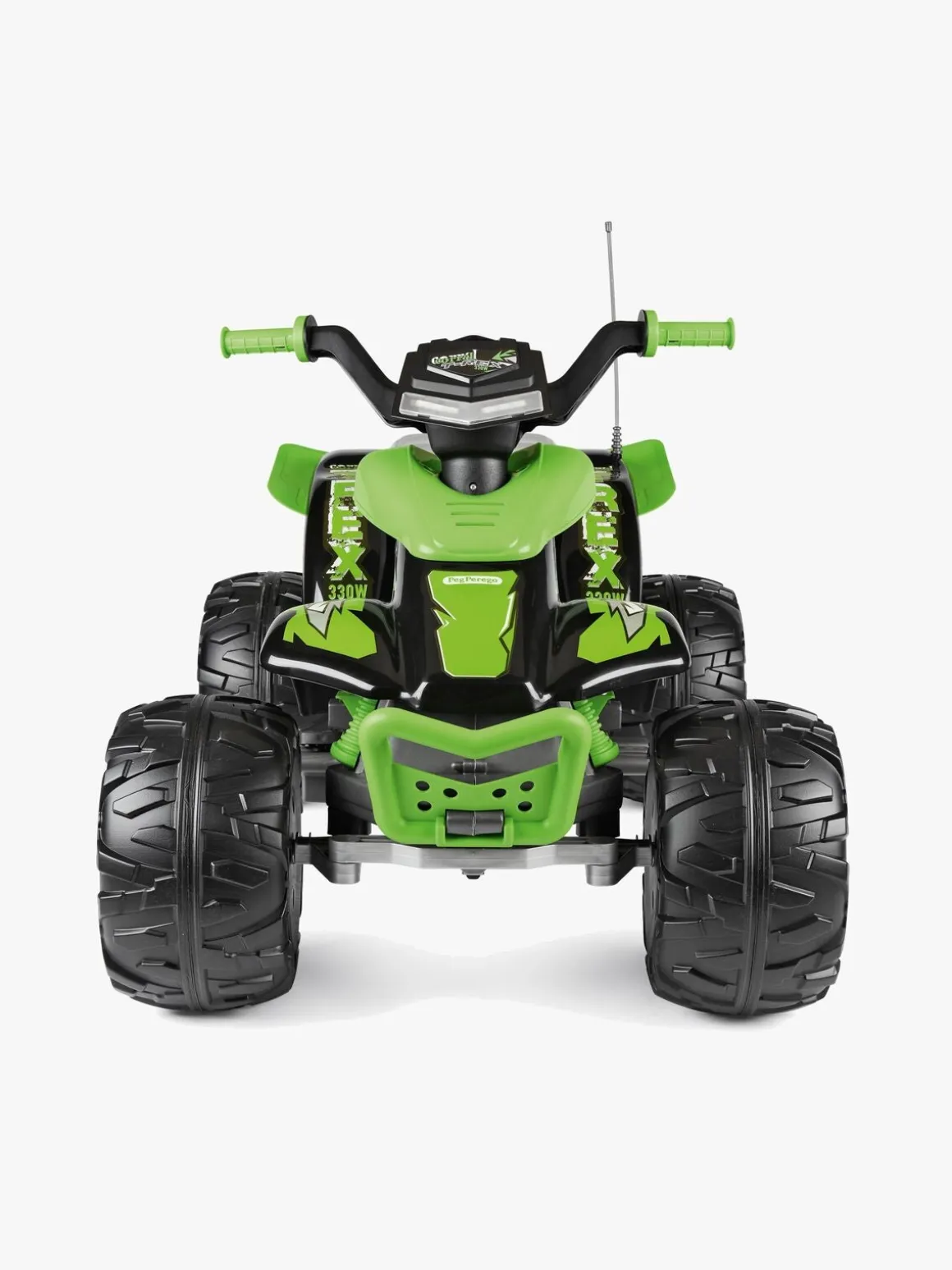 PegPérego Corral T-Rex Firehjulet ATV 330W, Grøn/Sort