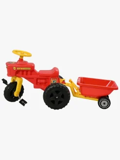Plasto Pedaltraktor Med Anhænger, Rød