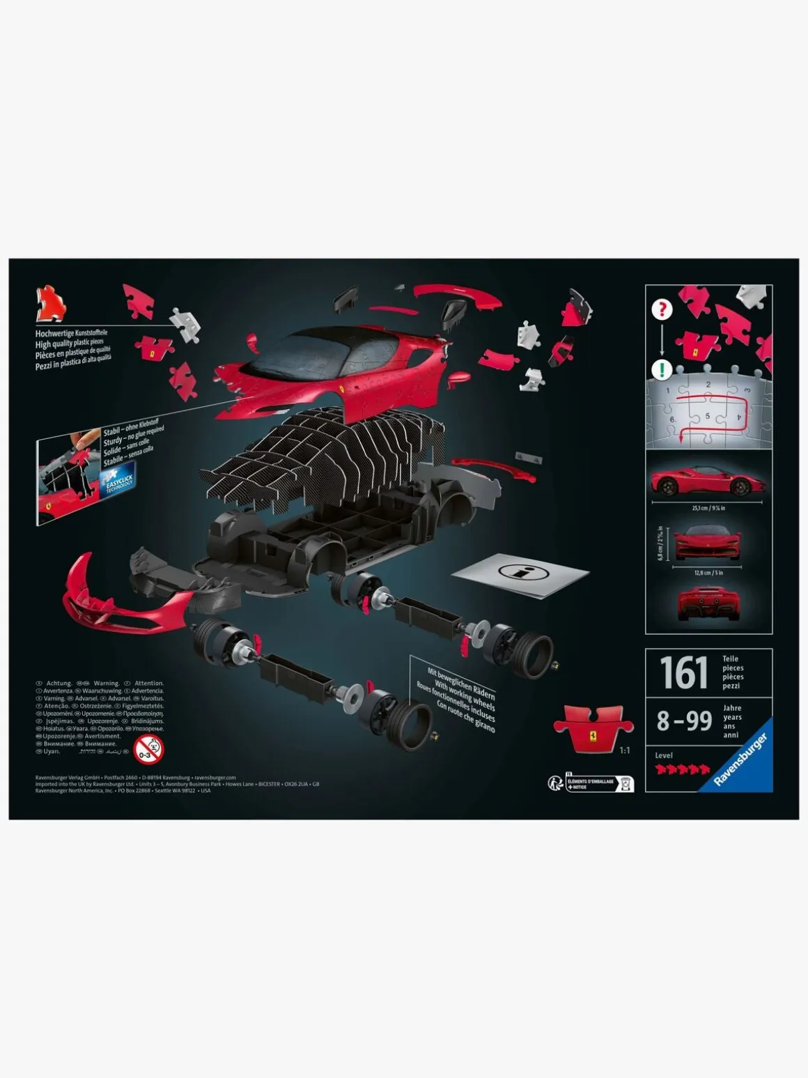 Ravensburger Ferrari SF90 Stradale 3D-puslespil 161 Brikker