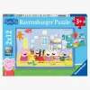 Ravensburger Puslespil, Gurli Gris 2x12 Brikker