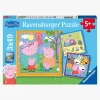 Ravensburger Puslespil, Gurli Gris 3x49 Brikker